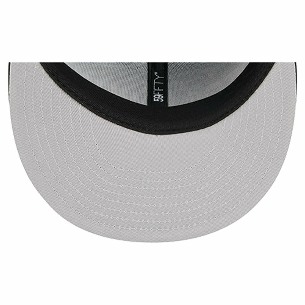 Atlanta Falcons New Era Overlap Wordmark 59FIFTY Fitted Hat Black