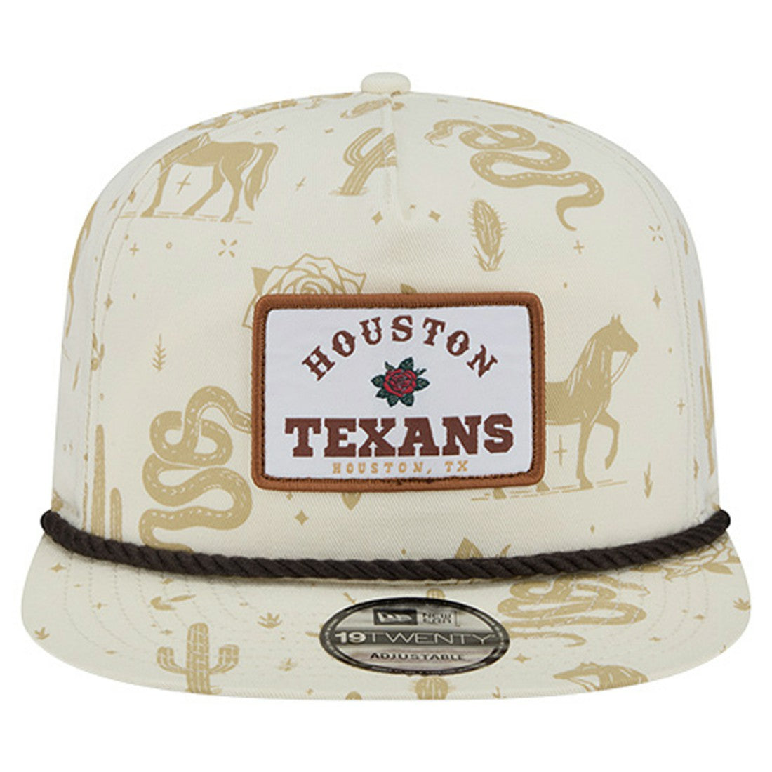 Houston Texans New Era Desert Rose 19TWENTY Adjustable Hat Cream