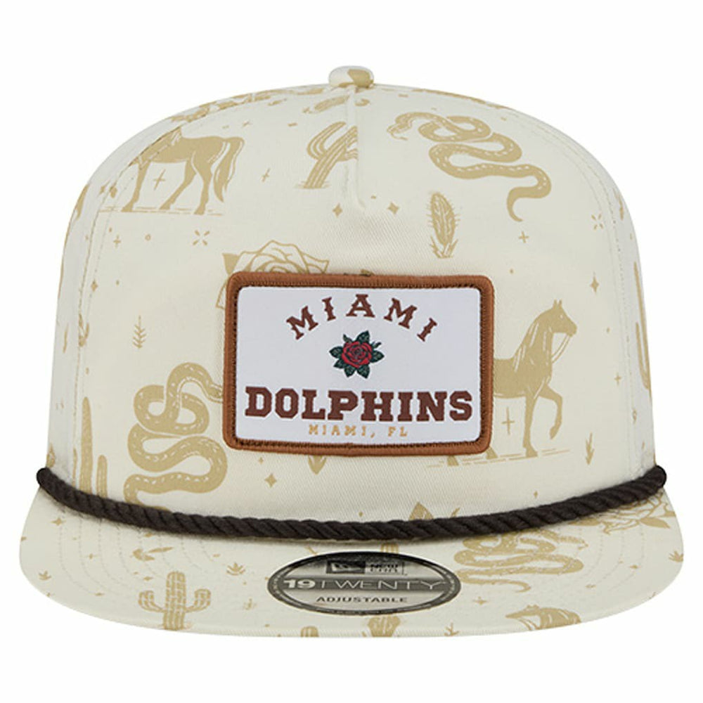 Miami Dolphins New Era Desert Rose 19TWENTY Adjustable Hat Cream