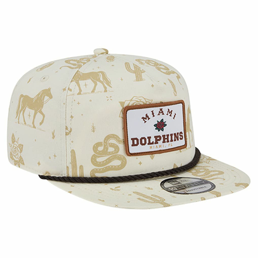 Miami Dolphins New Era Desert Rose 19TWENTY Adjustable Hat Cream