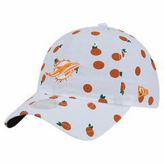 Miami Dolphins New Era Women's Fruit Pattern 9TWENTY Adjustable Hat White