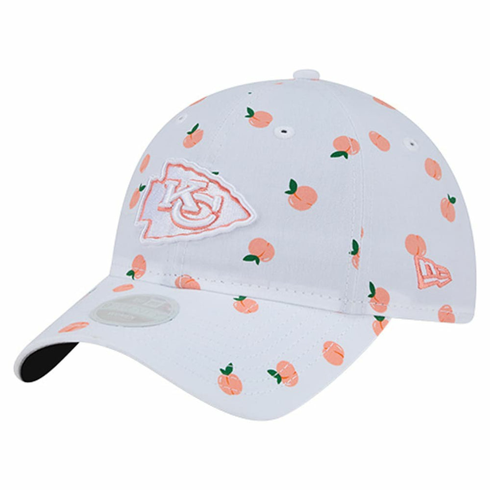 Kansas City Chiefs New Era Women's Fruit Pattern 9TWENTY Adjustable Hat White