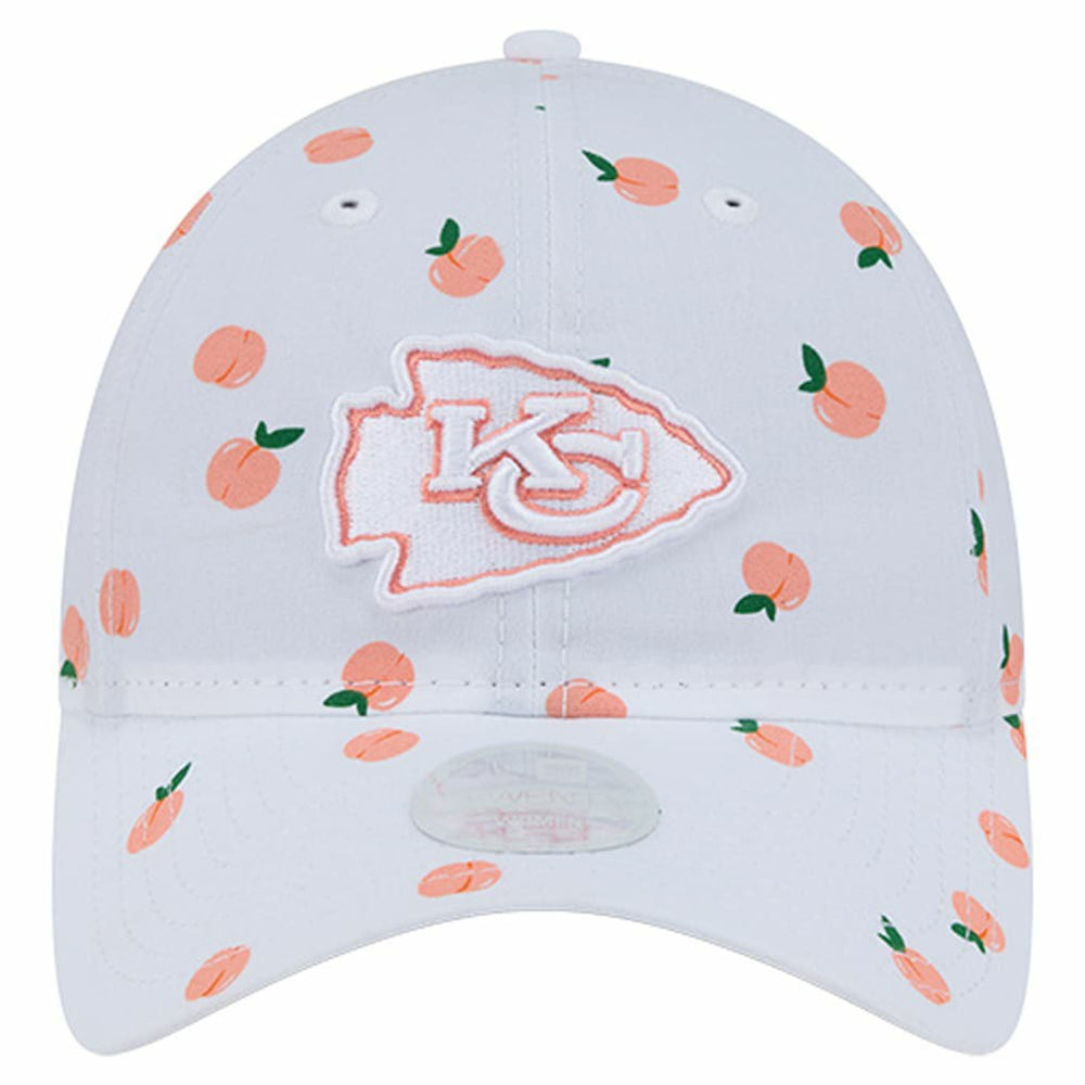 Kansas City Chiefs New Era Women's Fruit Pattern 9TWENTY Adjustable Hat White