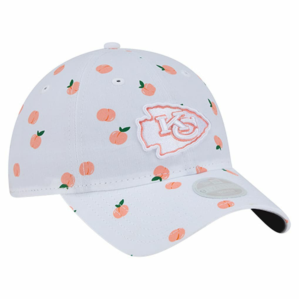 Kansas City Chiefs New Era Women's Fruit Pattern 9TWENTY Adjustable Hat White