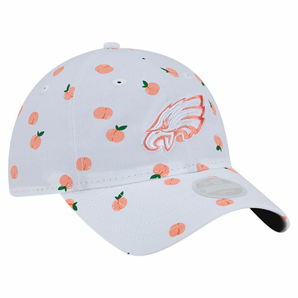 Philadelphia Eagles New Era Women's Fruit Pattern 9TWENTY Adjustable Hat White