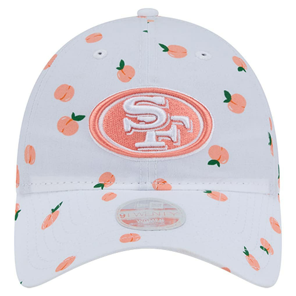 San Francisco 49ers New Era Women's Fruit Pattern 9TWENTY Adjustable Hat White