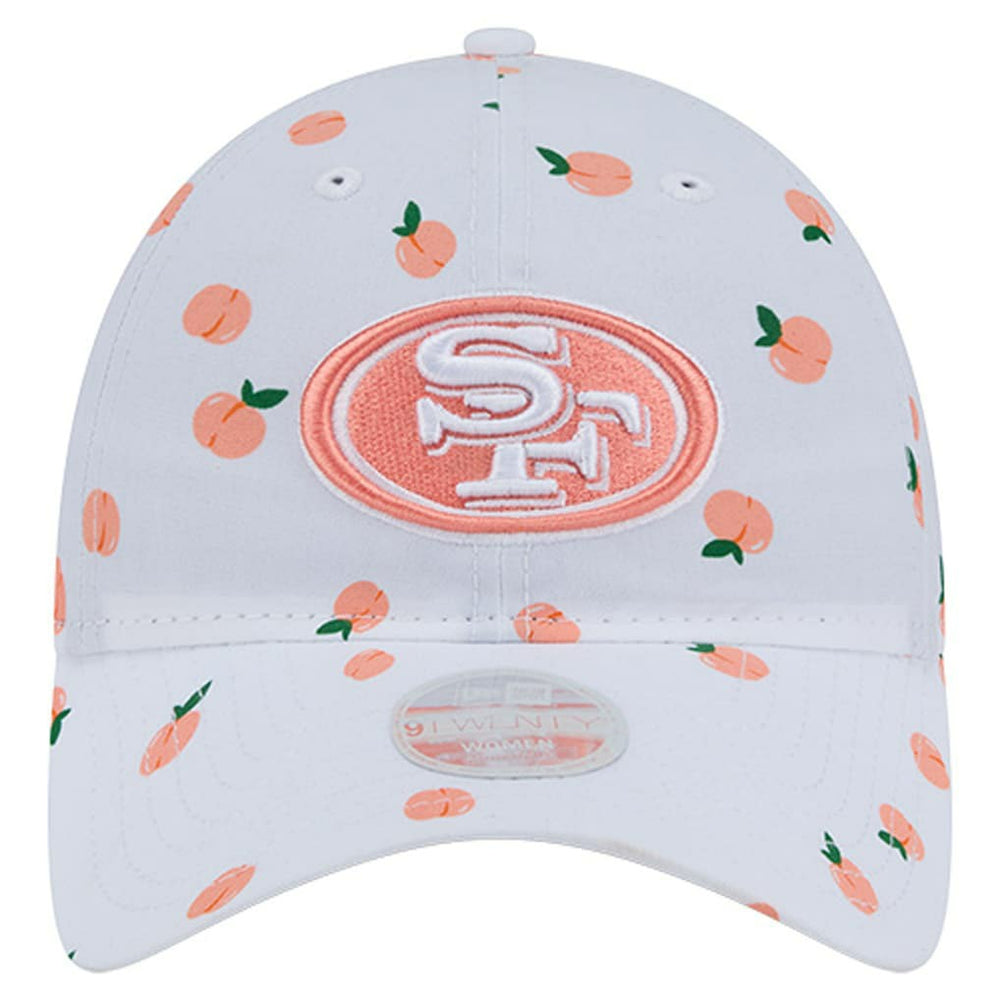 San Francisco 49ers New Era Women's Fruit Pattern 9TWENTY Adjustable Hat White