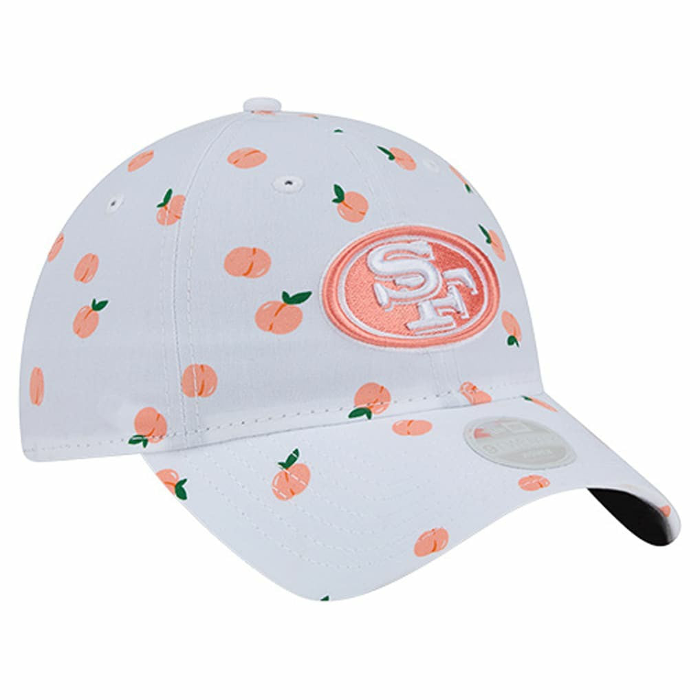 San Francisco 49ers New Era Women's Fruit Pattern 9TWENTY Adjustable Hat White