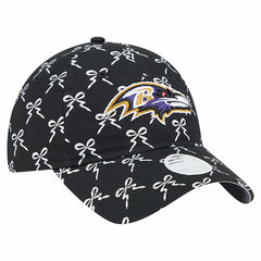 Baltimore Ravens New Era Women's Ribbon 9TWENTY Adjustable Hat Black