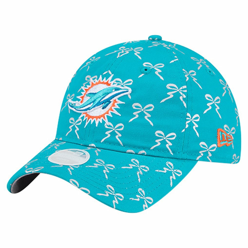 Miami Dolphins New Era Women's Ribbon 9TWENTY Adjustable Hat Aqua