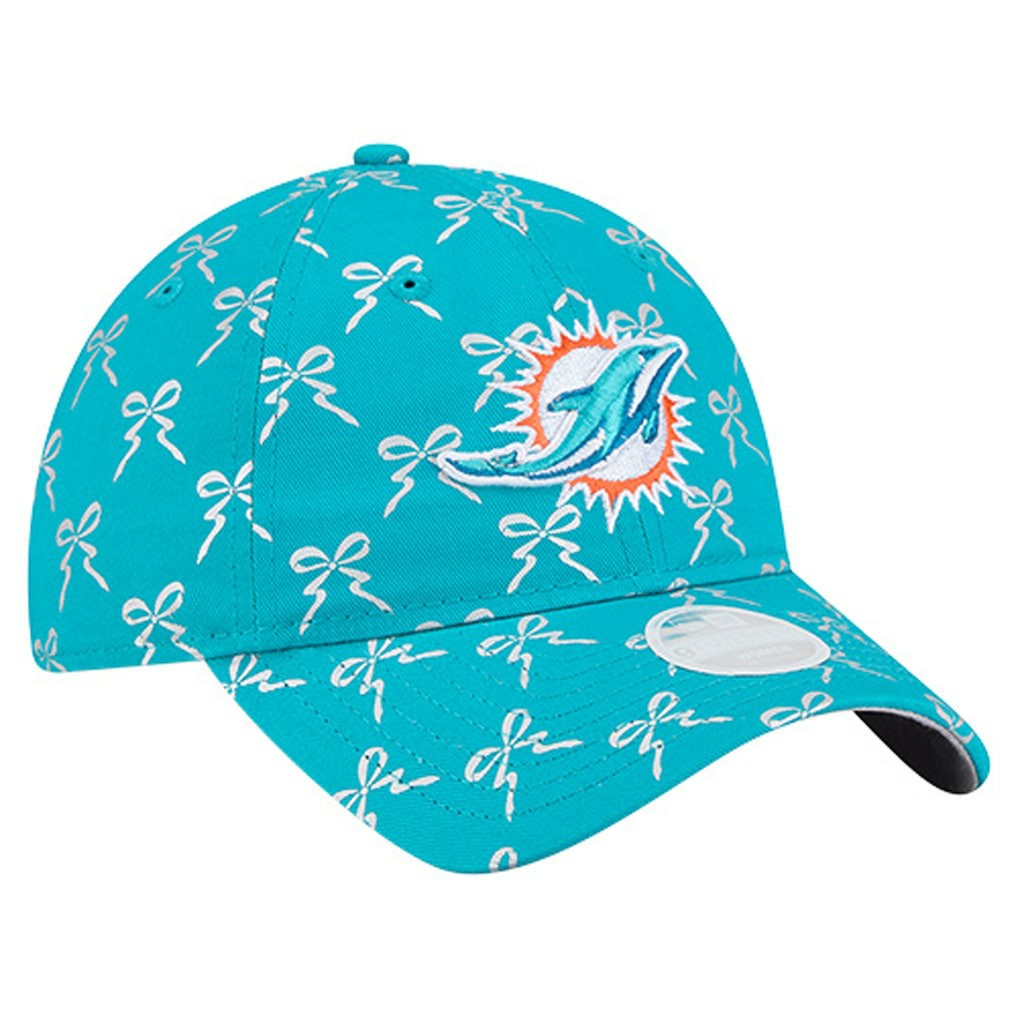 Miami Dolphins New Era Women's Ribbon 9TWENTY Adjustable Hat Aqua