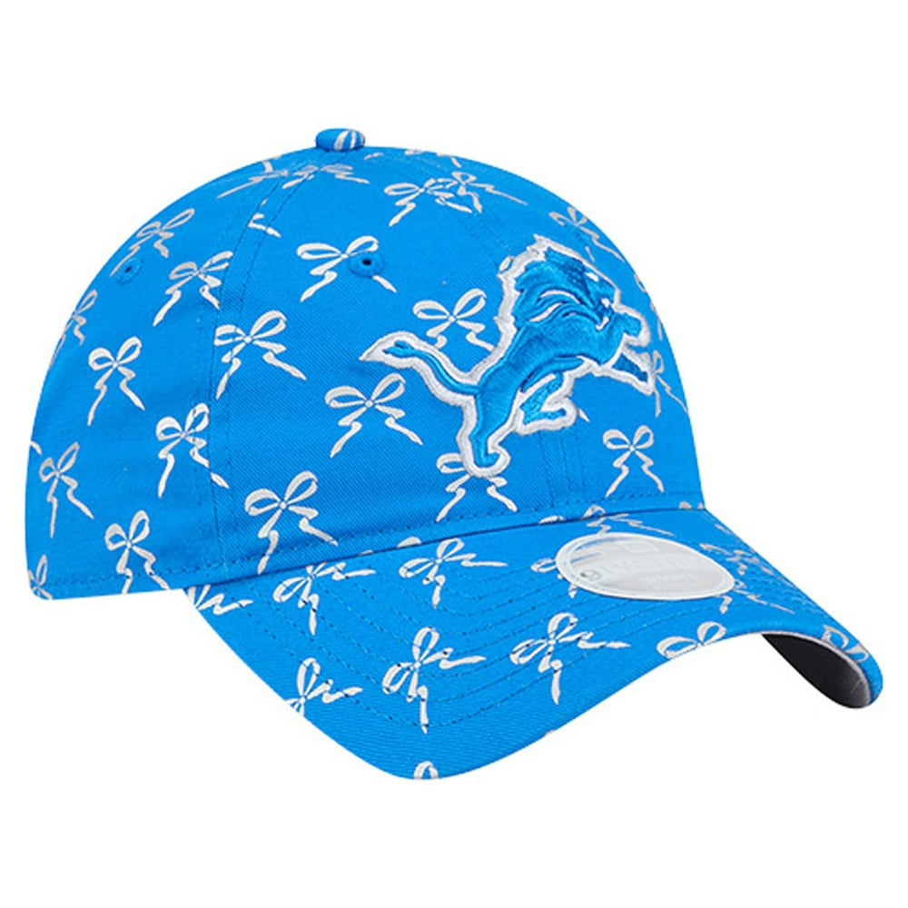 Detroit Lions New Era Women's Ribbon 9TWENTY Adjustable Hat Blue