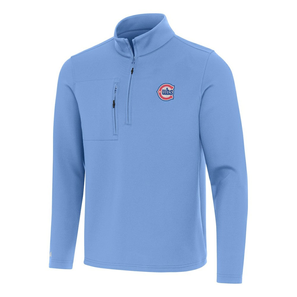 Chicago Cubs Antigua Alternate Logo Insider Quarter-Zip Pullover - Powder Blue - MLB Discount