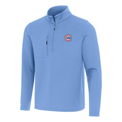 Chicago Cubs Antigua Alternate Logo Insider Quarter-Zip Pullover - Powder Blue - MLB Discount