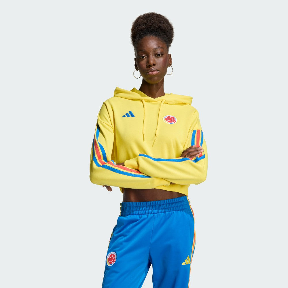 Colombia National Team Women's FIFA x World Cup Alphaskin Cropped Hoodie Yellow - Adidas sale