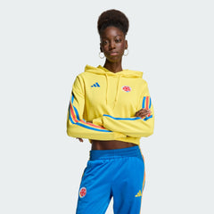 Colombia National Team Women's FIFA x World Cup Alphaskin Cropped Hoodie Yellow - Adidas sale