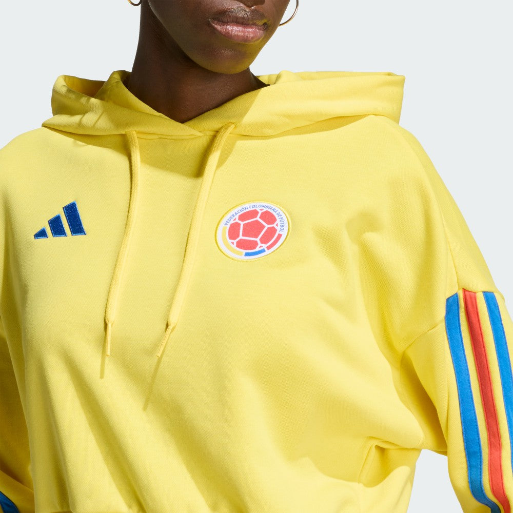 Colombia National Team Women's FIFA x World Cup Alphaskin Cropped Hoodie Yellow - Adidas sale