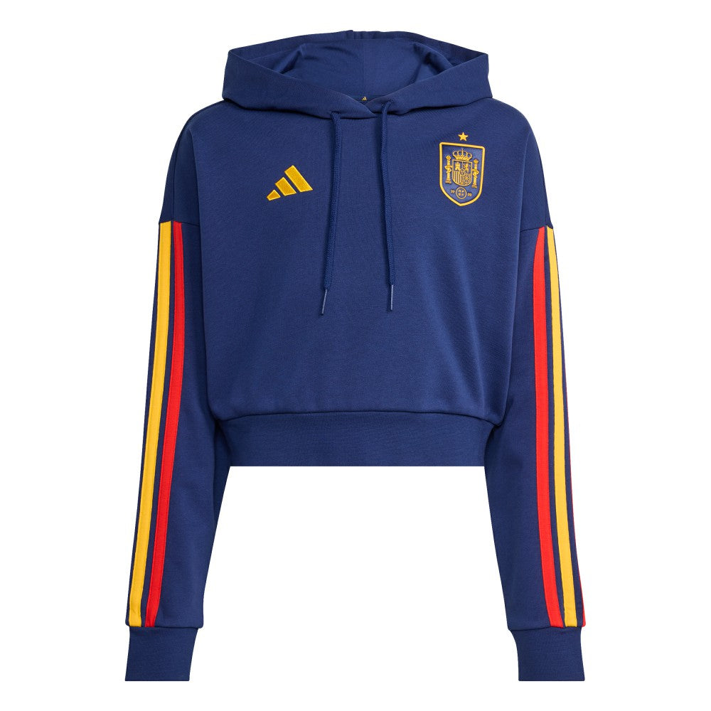 Spain National Team Women's FIFA x World Cup Alphaskin Cropped Hoodie Navy - Adidas Discount