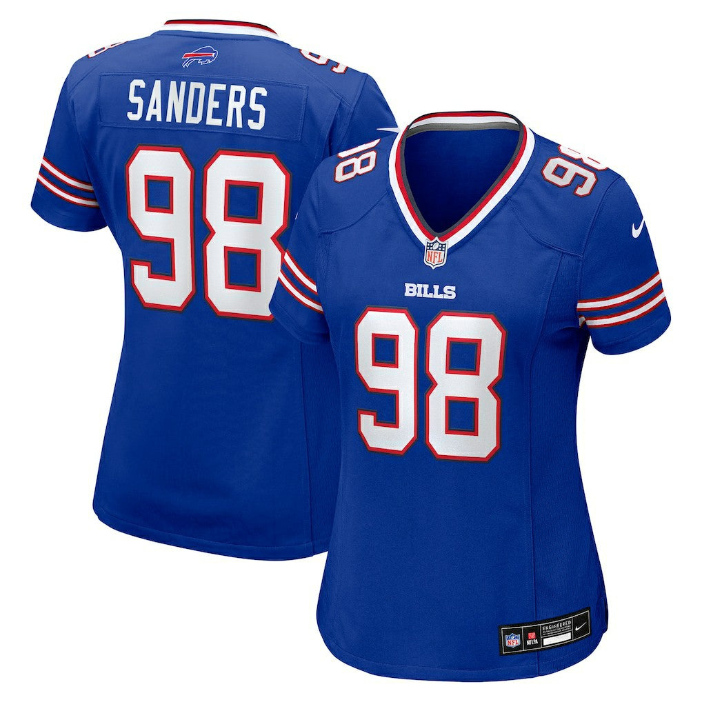 Nike T.J. Sanders Buffalo Bills Women's Team Game Jersey Royal