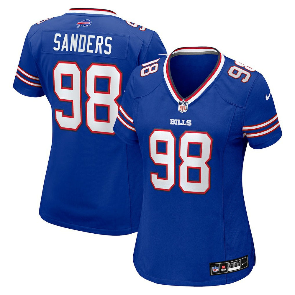 Nike T.J. Sanders Buffalo Bills Women's Team Game Jersey Royal