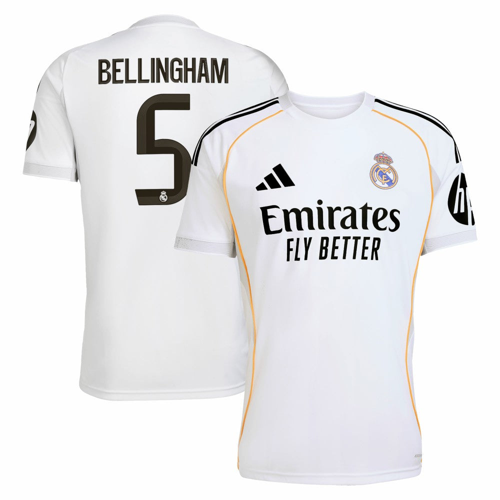 Jude Bellingham Real Madrid 2025/26 Home Replica Jersey White - Adidas