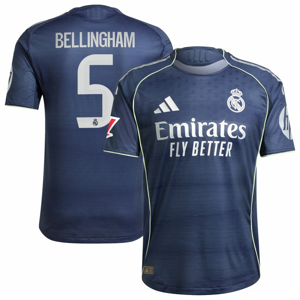 Jude Bellingham Real Madrid 2025/26 Away Player Jersey Blue - Adidas sale