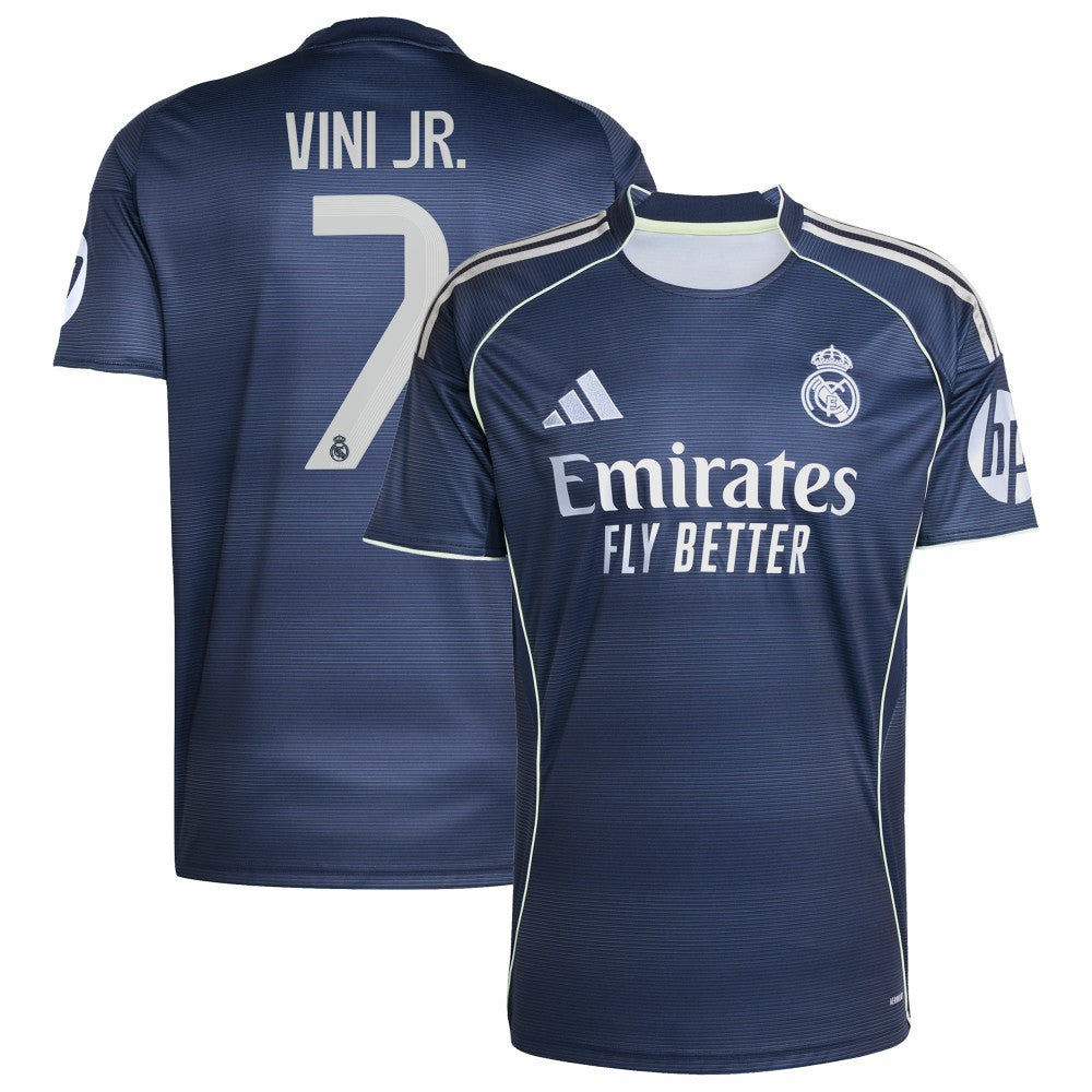 Vini Jr. Real Madrid 2025/26 Away Replica Player Jersey Blue - Adidas Discount