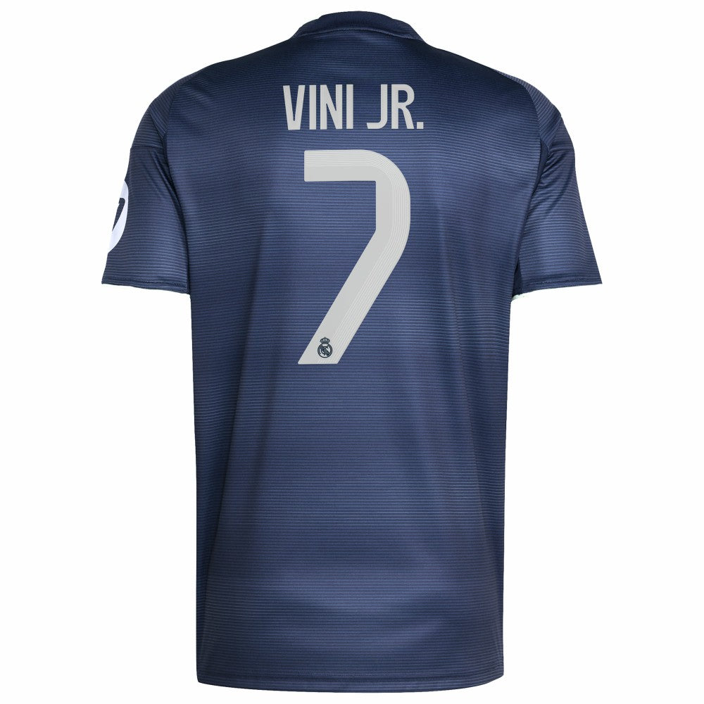 Vini Jr. Real Madrid 2025/26 Away Replica Player Jersey Blue - Adidas Discount