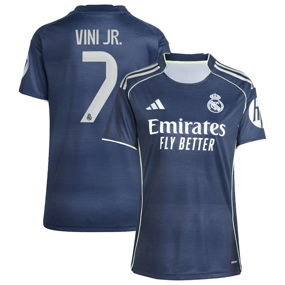 Vini Jr. Real Madrid Women's 2025/26 Away Replica Player Jersey Blue - Adidas