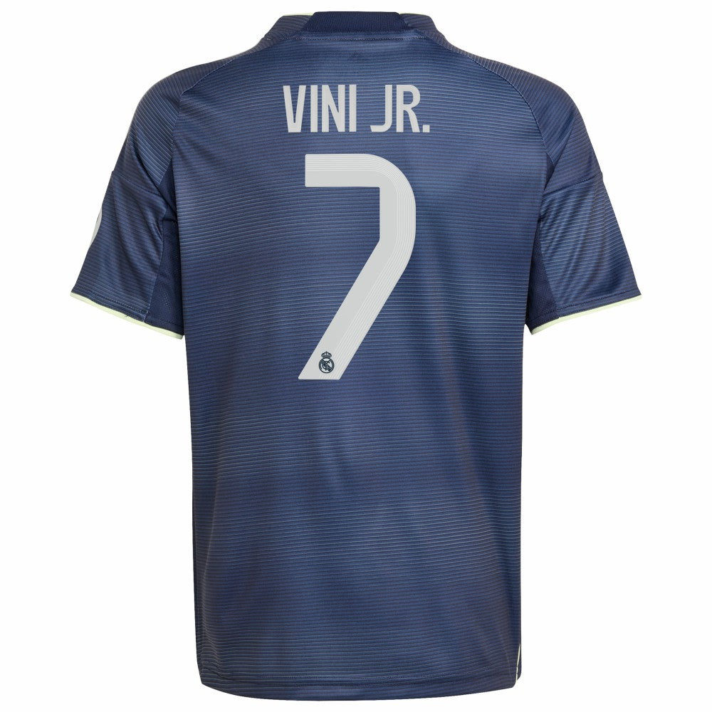 Vini Jr. Real Madrid Youth 2025/26 Away Replica Player Jersey Blue - Adidas cheap