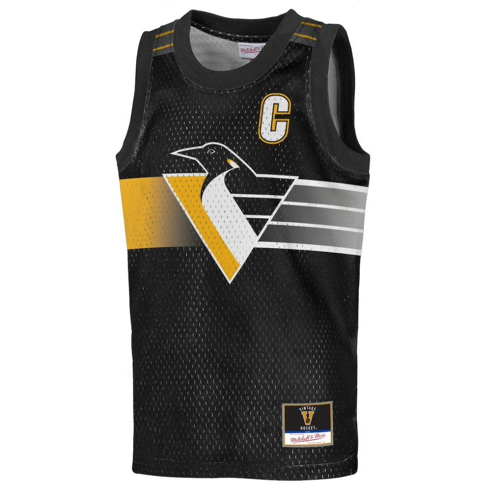 Mario Lemieux Pittsburgh Penguins Mitchell & Ness Youth Maxxed Out Fashion Basketball Jersey - Black - NHL 203133396