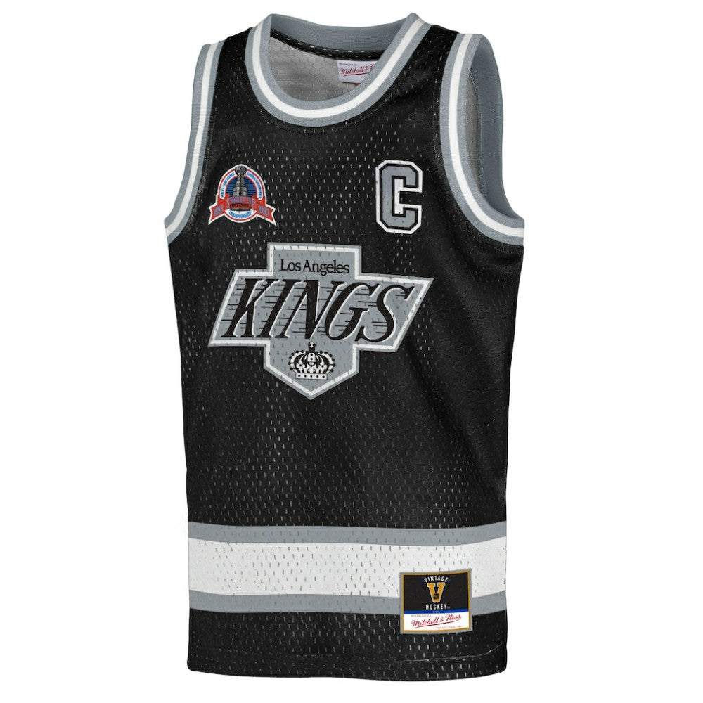 Wayne Gretzky Los Angeles Kings Mitchell & Ness Youth Maxxed Out Fashion Basketball Jersey - Black - NHL 203133397