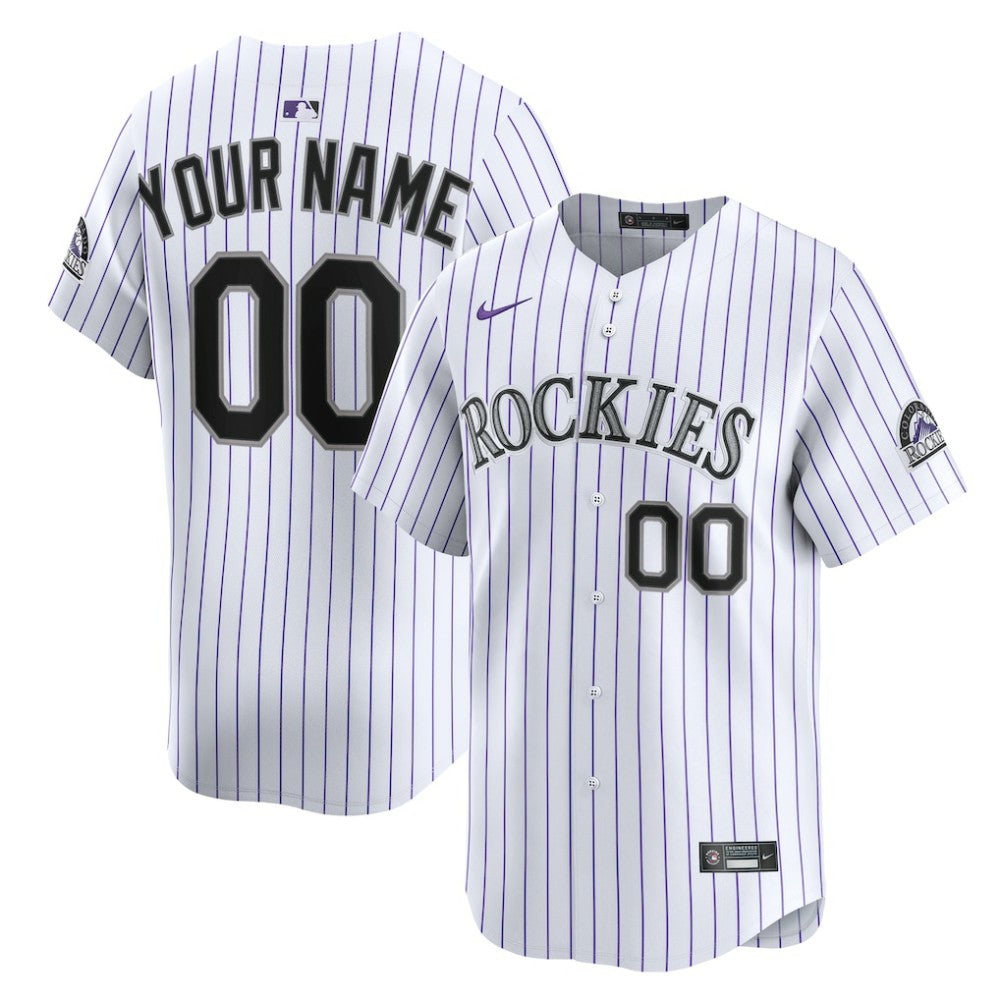 Colorado Rockies Nike Youth Home Custom Limited Jersey - White - Nike on Sale