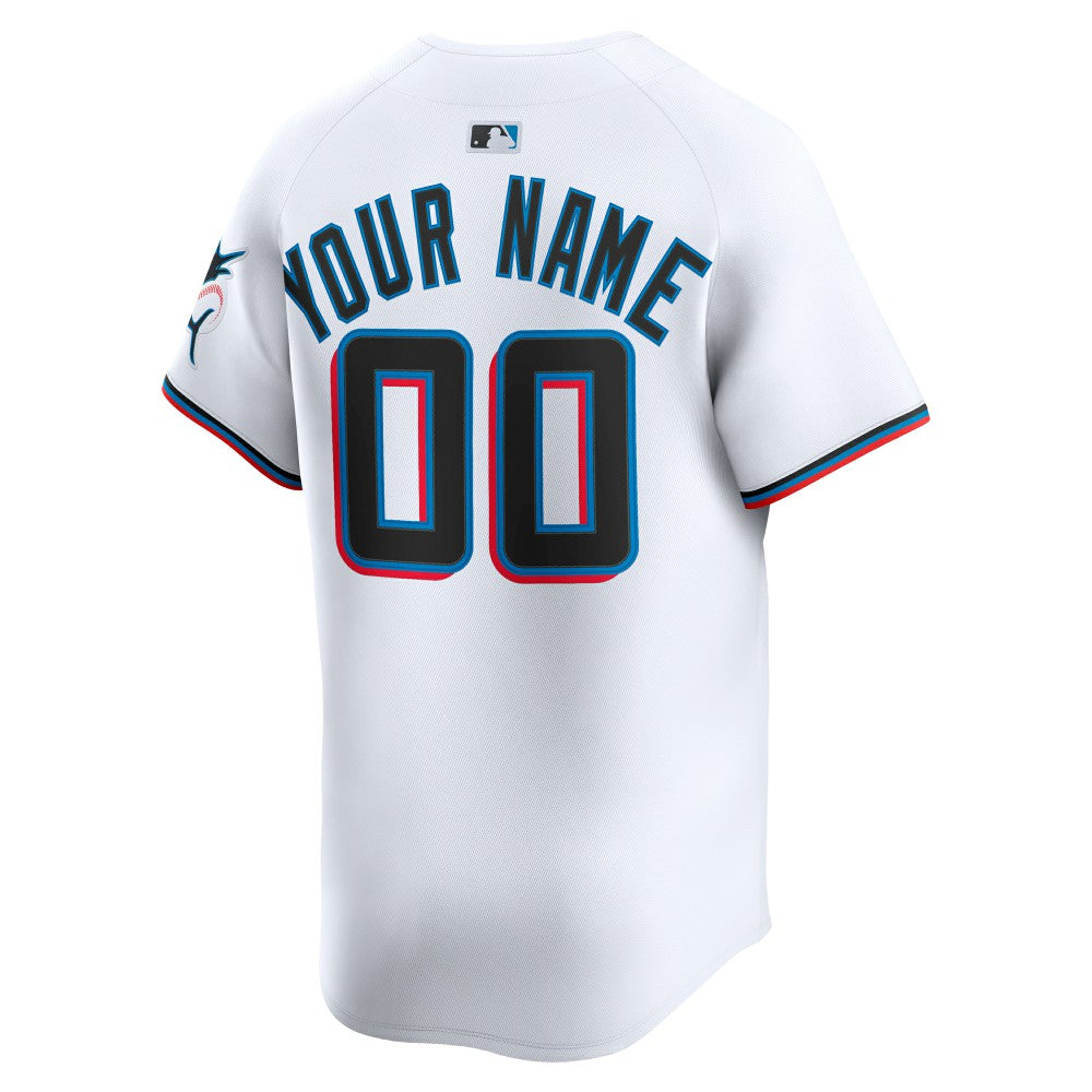 Miami Marlins Nike Youth Home Custom Limited Jersey - White - Nike Sale