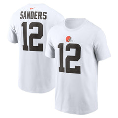 Nike Shedeur Sanders Cleveland Browns 2025 NFL Draft Name & Number T-Shirt White