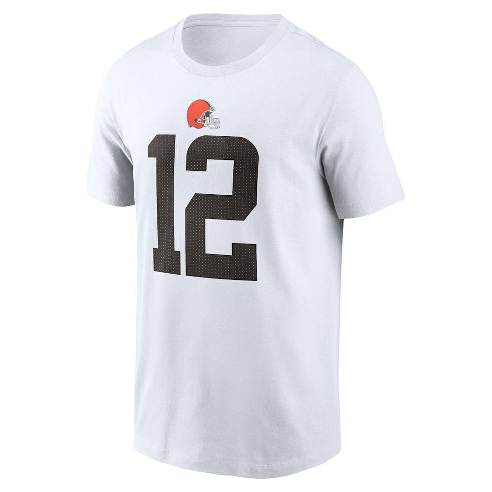 Nike Shedeur Sanders Cleveland Browns 2025 NFL Draft Name & Number T-Shirt White