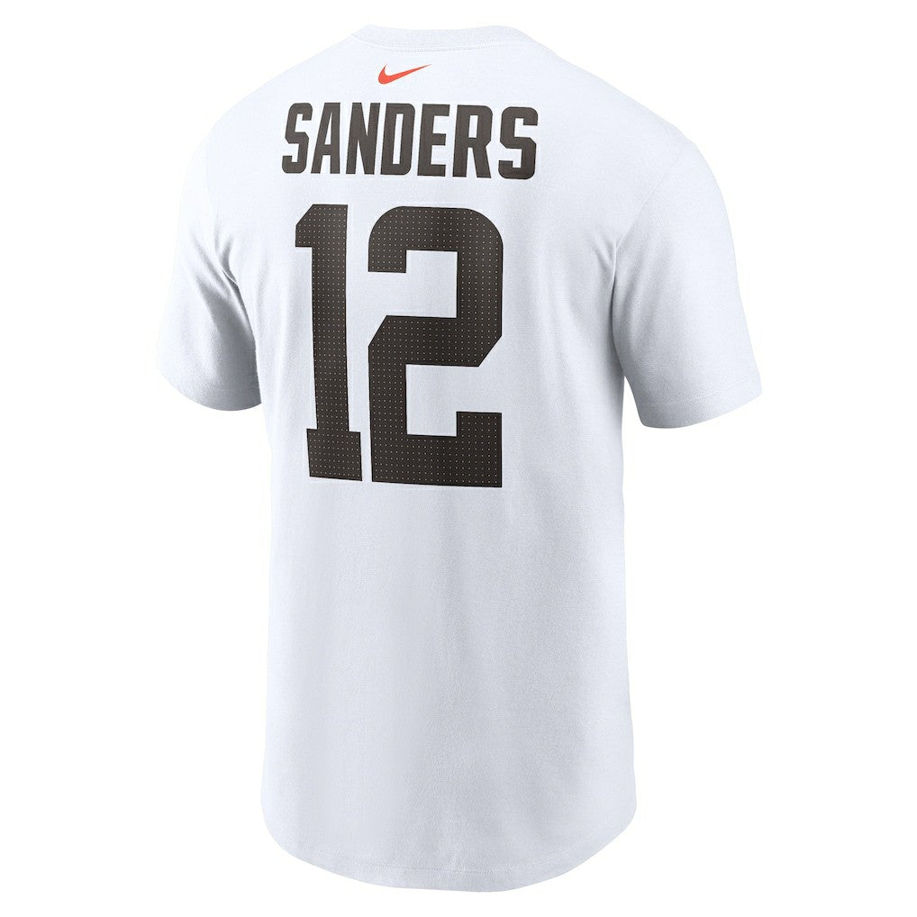 Nike Shedeur Sanders Cleveland Browns 2025 NFL Draft Name & Number T-Shirt White