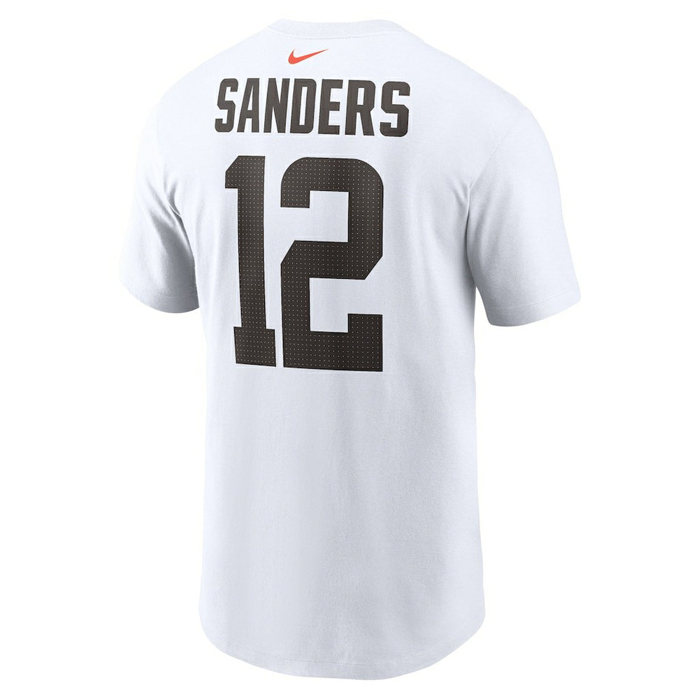 Nike Shedeur Sanders Cleveland Browns 2025 NFL Draft Name & Number T-Shirt White