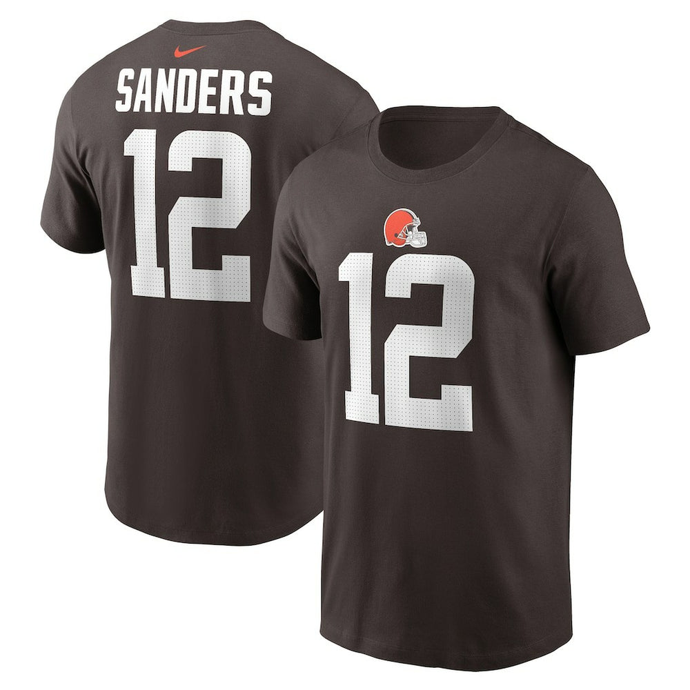 Nike Shedeur Sanders Cleveland Browns 2025 NFL Draft Name & Number T-Shirt Brown