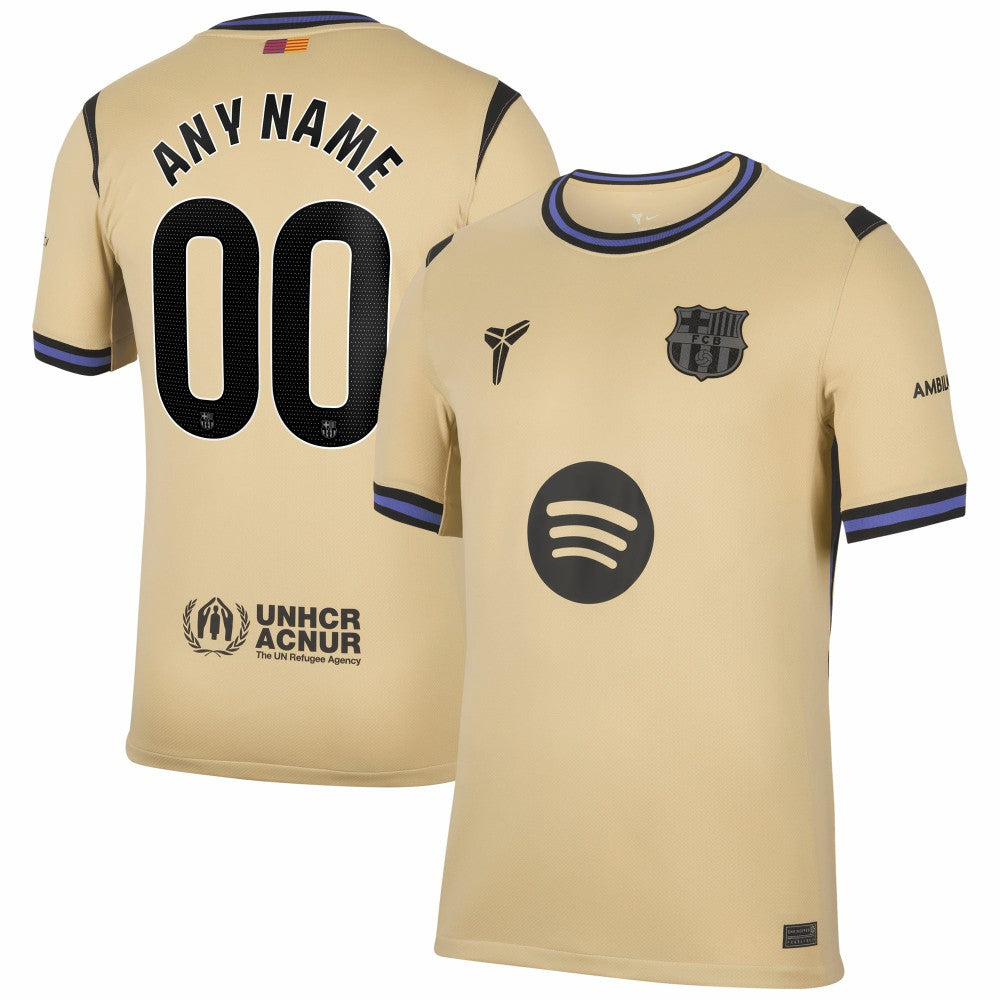 Barcelona 2025/26 Away Stadium Replica Custom Jersey Gold - Nike sale