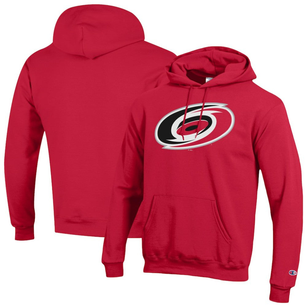 Carolina Hurricanes Champion Primary Logo 1-Hit Pullover Hoodie - Red - NHL 203133734