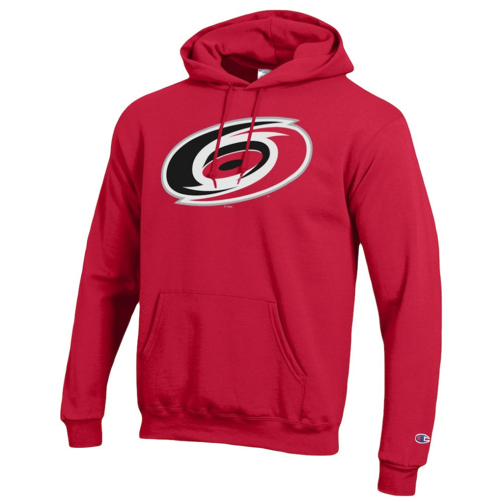 Carolina Hurricanes Champion Primary Logo 1-Hit Pullover Hoodie - Red - NHL 203133734