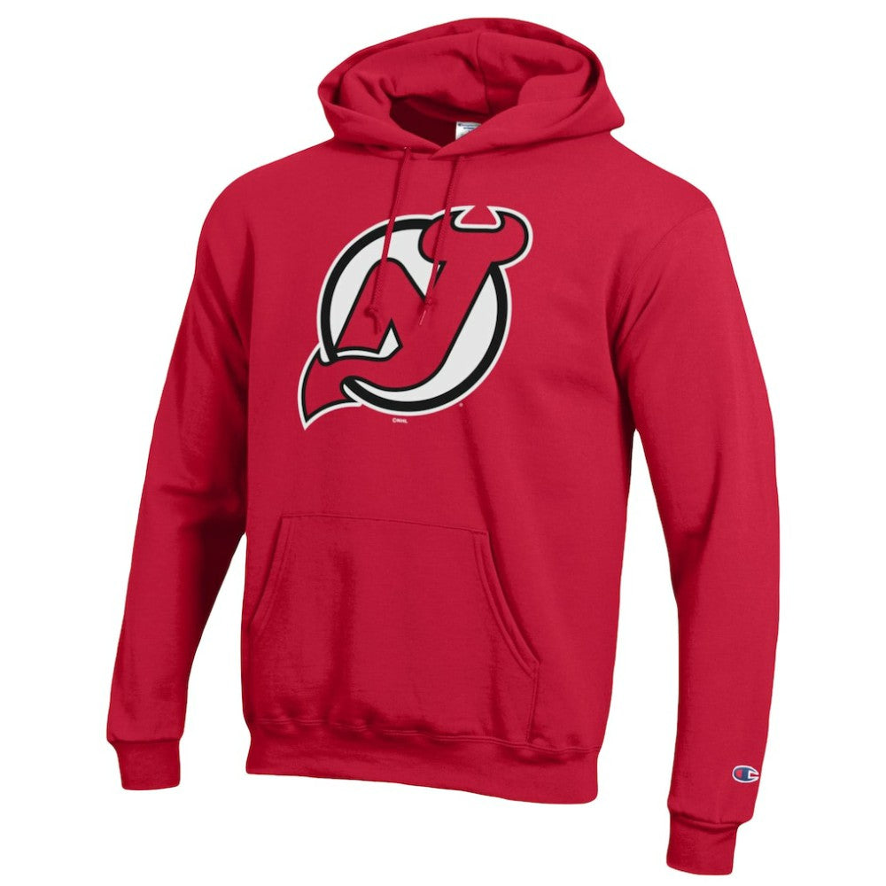 New Jersey Devils Champion Primary Logo 1-Hit Pullover Hoodie - Red - NHL 203133737