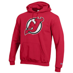 New Jersey Devils Champion Primary Logo 1-Hit Pullover Hoodie - Red - NHL 203133737