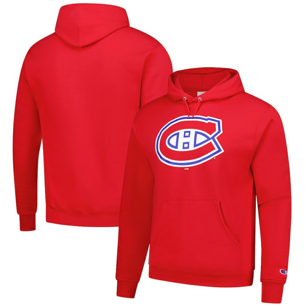 Montreal Canadiens Champion Primary Logo 1-Hit Pullover Hoodie - Red - NHL 203133742