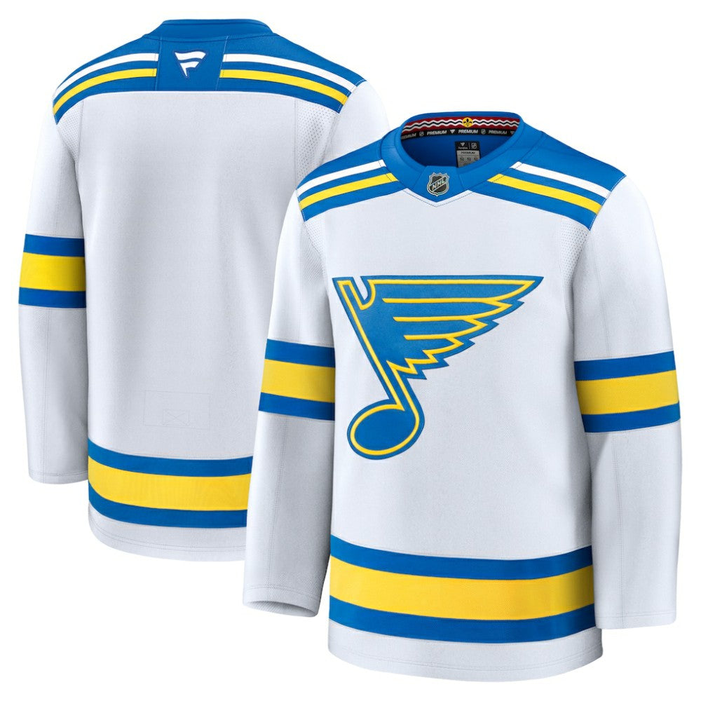 St. Louis Blues Fanatics Away Premium Jersey - White - NHL 203133885