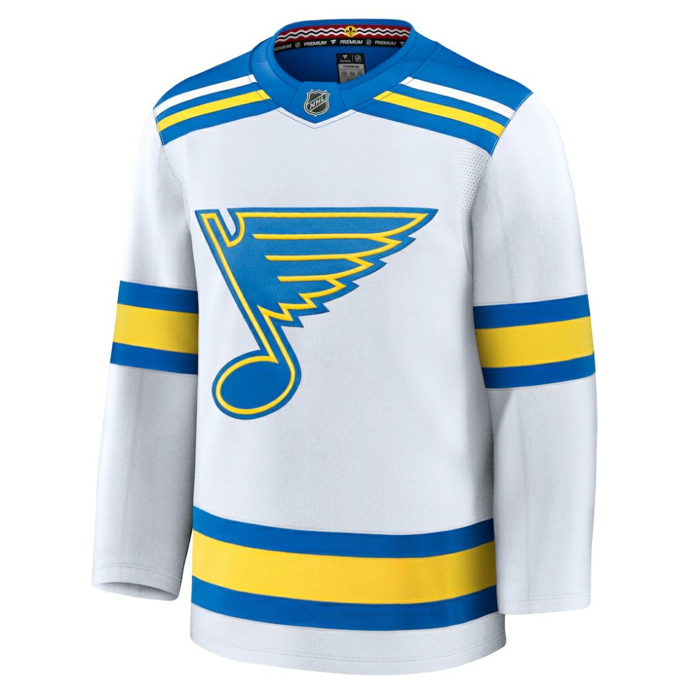 St. Louis Blues Fanatics Away Premium Jersey - White - NHL 203133885