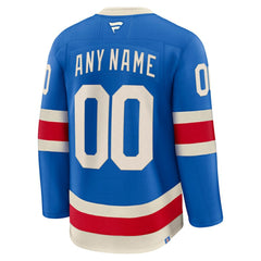 New York Rangers Fanatics Centennial Premium Custom Jersey - Blue - NHL 203133899
