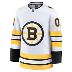 Boston Bruins Fanatics Away Premium Custom Jersey - White - NHL 203133904
