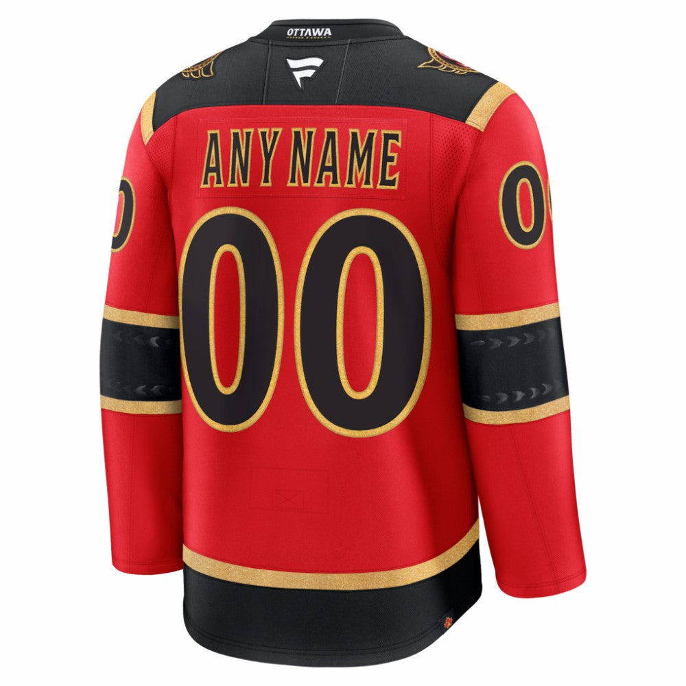 Ottawa Senators Fanatics Alternate Custom Premium Jersey - Red - NHL 203133908